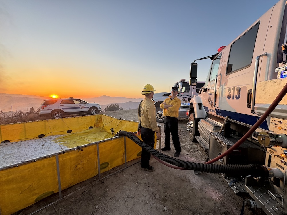 Santa Barbara County firefighters on the scene of the Hill Fire near Cuyama on May 28, 2024 (Photo: Santa Barbara County Fire Department)